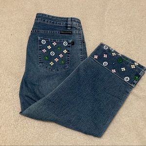 Citizens of humanity embroidered crop jeans -